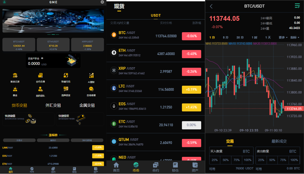 海外7国语言交易所系统/币币/合约/秒合约/理财/基金/新币认购/指定盈亏/全开源交易所源码
